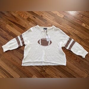 NWT Women’s Wooden Ships Football Cropped Sweater M/L $138